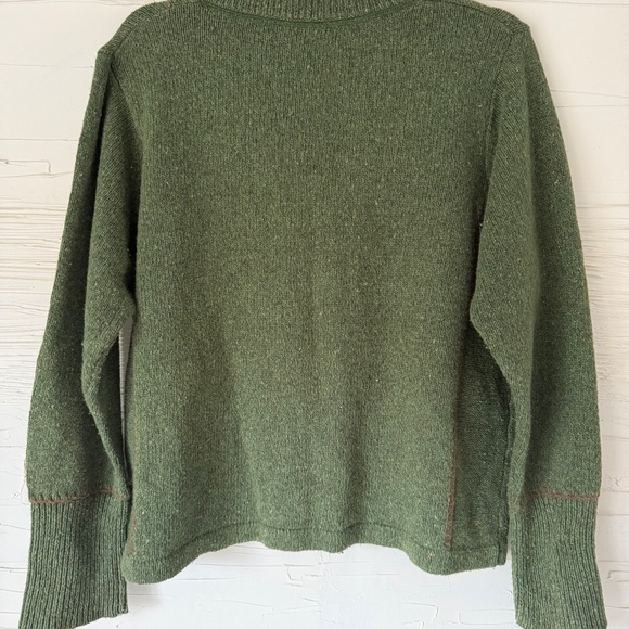 WOOL | Vintage Woolrich Half-Zip Sweater - Moss Heather Green - Size L - Picture 5 of 5